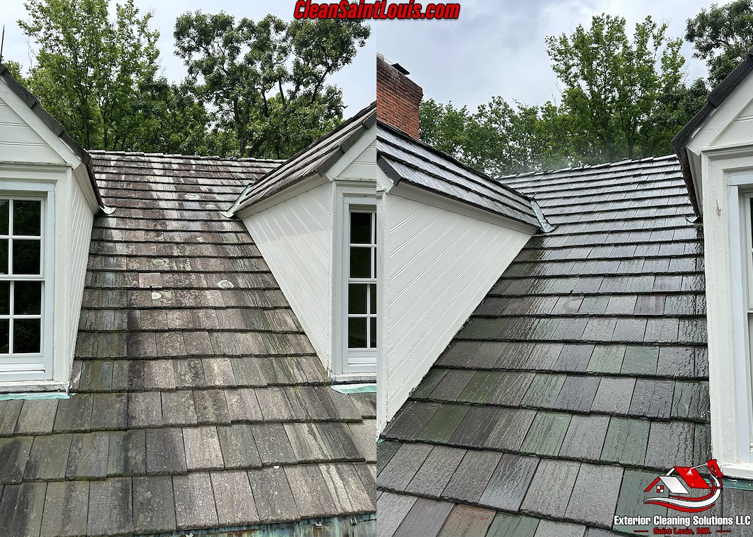 Slate Tile Roof Cleaning in Ladue, MO
